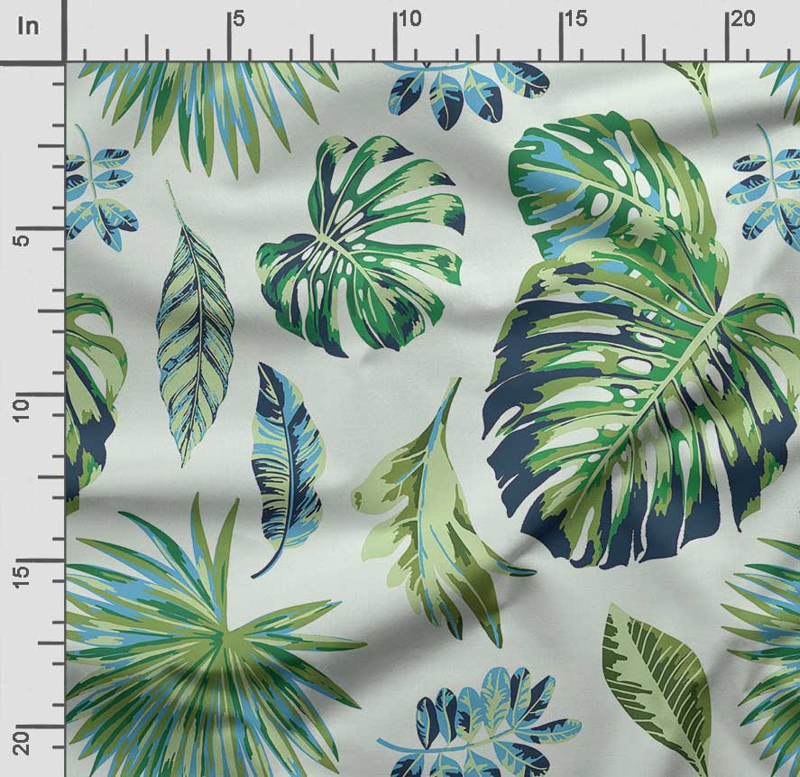 Soimoi Imprimare cu frunze, bumbac Cambric, țesătură de matlasare vândută pe oarde 42 inch lățime, țesătură de bumbac de greutate medie,