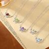 Natural stone butterfly pendant s925 pure silver necklace, niche, light luxury design, fashionable clavicle chain, high sense, fashionable jewelrygift