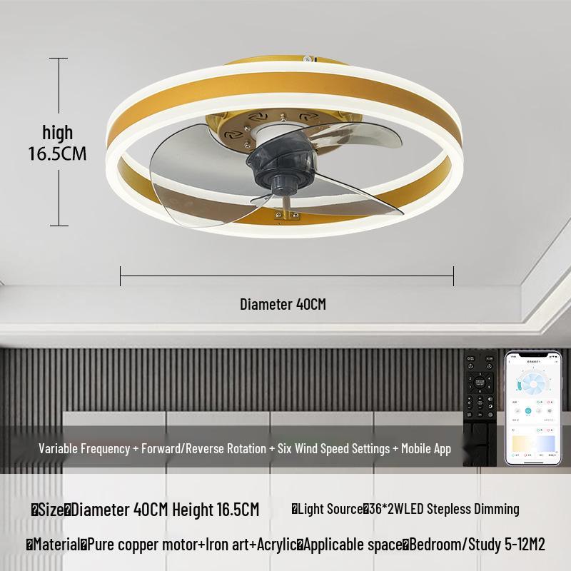 Japanese Style Minimalist Fan Light with Nordic Chandelier for Bedroom or Restaurant