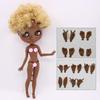 ICY DBS Blyth Doll 1/6 Bjd Toy Joint Body Dark Skin Afro Hair 30cm Doll  Anime Girls