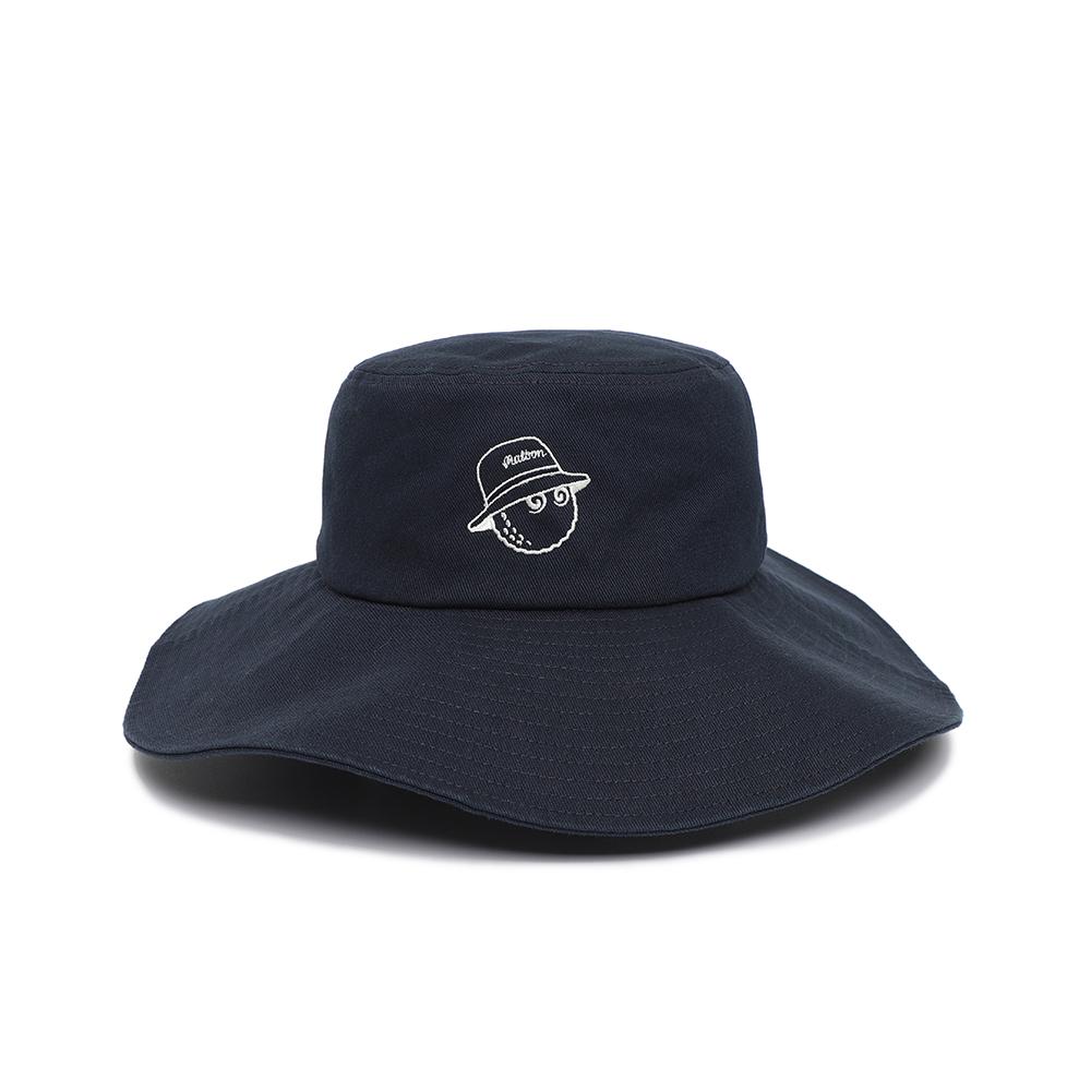 MALBON GOLF Washed Cotton Bucket Hat Navy