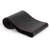 38cm 15in Leather Steering Wheel Cover     Embossing Needles&Thread Kit Car Interior Decoration(Black Red )