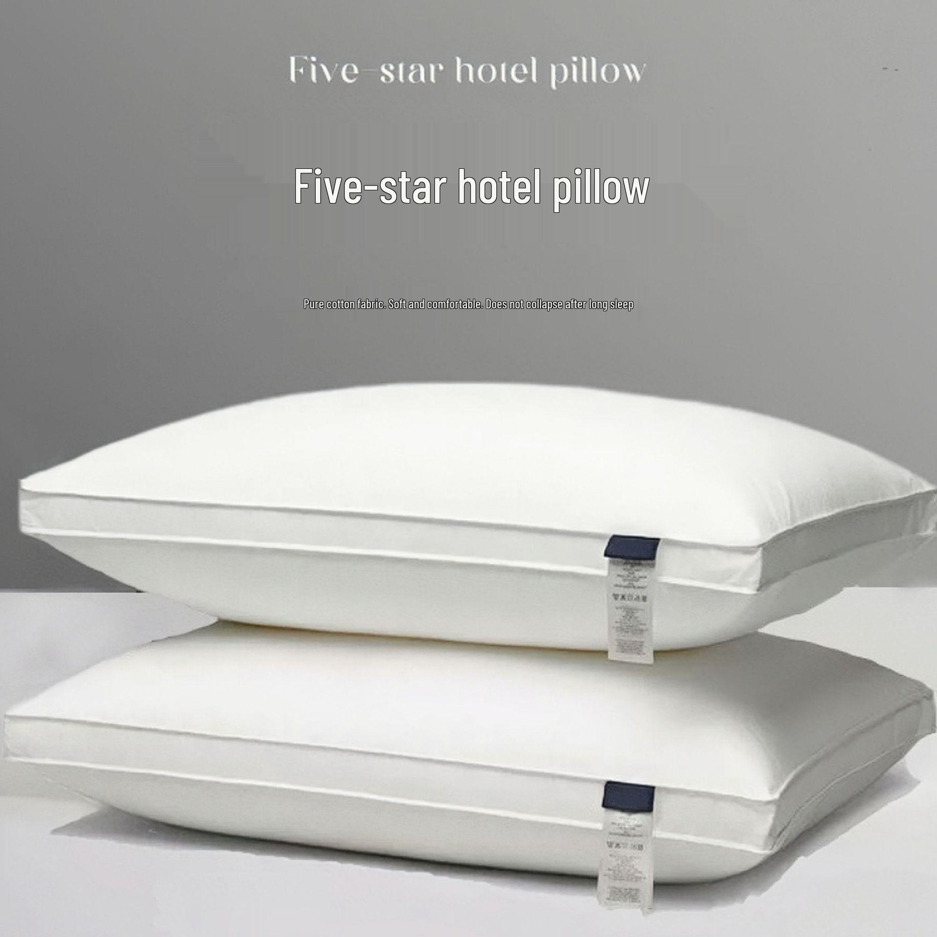 Five-Star Hotel Quality Pure Cotton Feather Velvet Washable Neck Support Pillow for Home Use 43*63cm Student Pillow