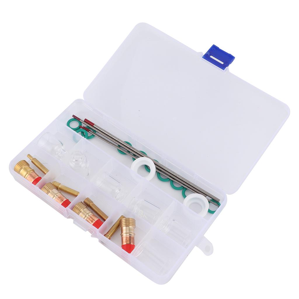 30-delat set TIG-svetsning Glasmunstycke Kit Värmebeständigt 4# 5# 6# 7# 8# 10# Tillbehör för WP‑171826-serien