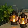 2pcs Hanging Candle Lantern, Retro Oil Lamp Battery Operated Lantern Light for Halloween Christmas Decor