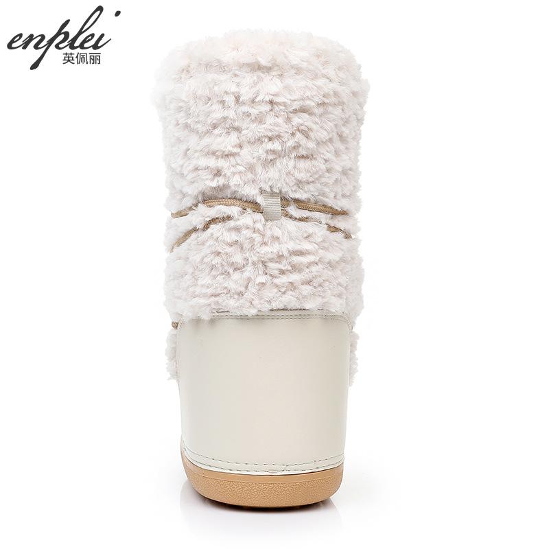 winter space boots lamb wool moon sneakers snow boots women
