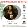 2D Flat, 1pc Funny Mona Lisa Covering Nose Restroom Aluminum Sign - Vintage Bathroom Wall Decor, Waterproof Rust-Proof Wall Plaque, Suitable for