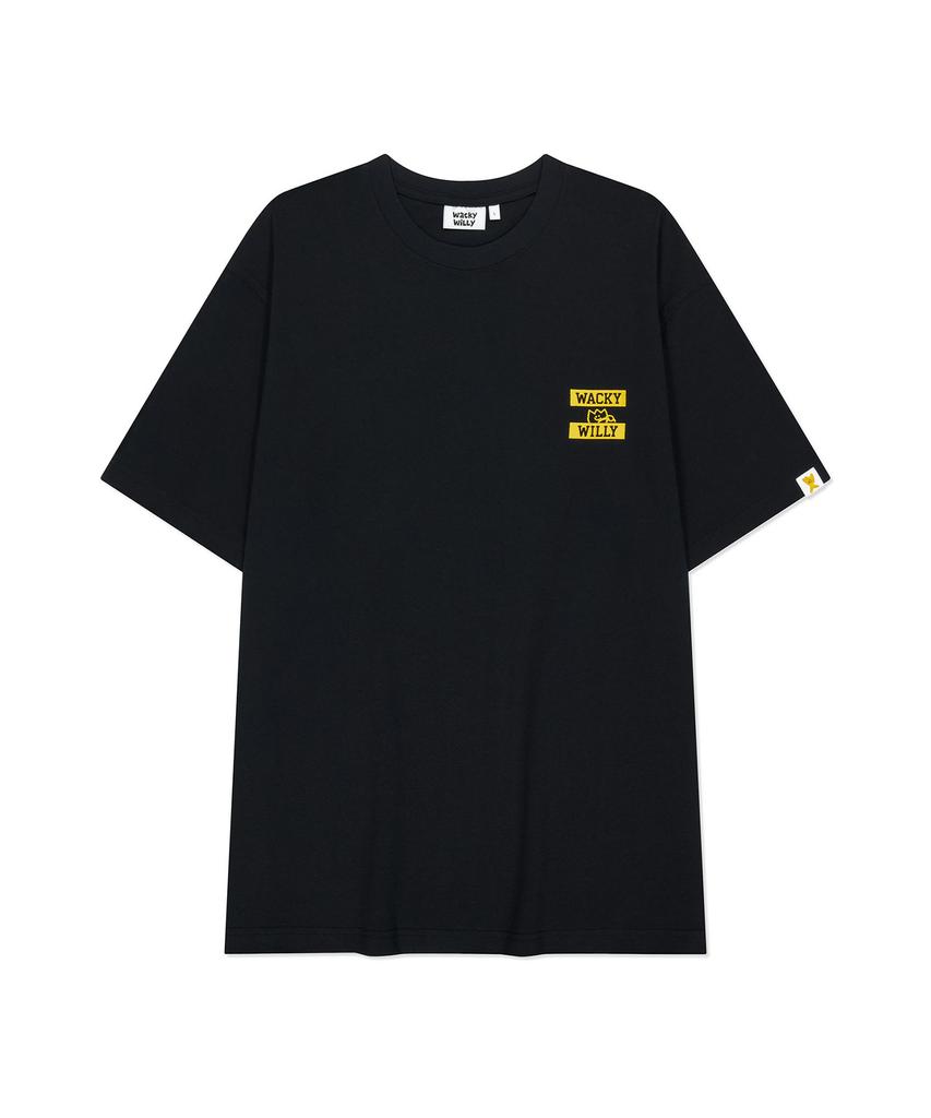WACKY WILLY Kiki Driving Graphic Short Sleeve T-Shirt Black