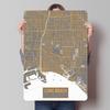 Long Beach Map Bauhaus Tinplate Signs Map Poster Retro Custom Metal Sign for Wall Art Decoration Room Decorations Room Decor Men