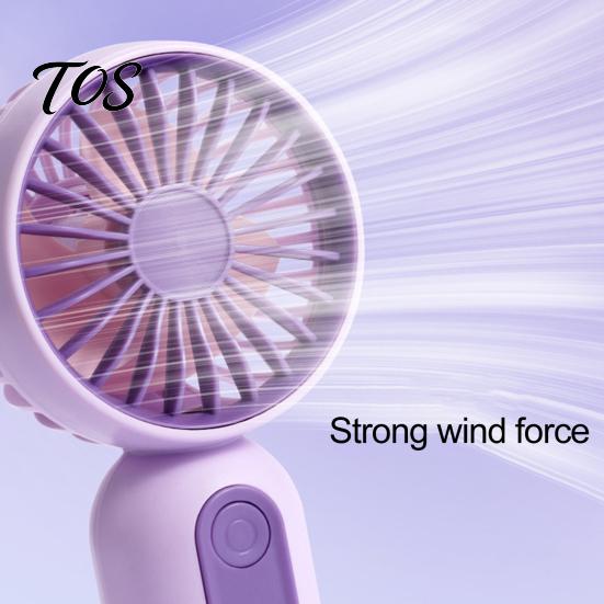 Ventilateur à piles Mini ventilateur portable, Rechargeable par USB portable 3 vitesses Vent puissant pour le voyage, Petit refroidissement personnel d'été, Cadeau Enfants Adultes