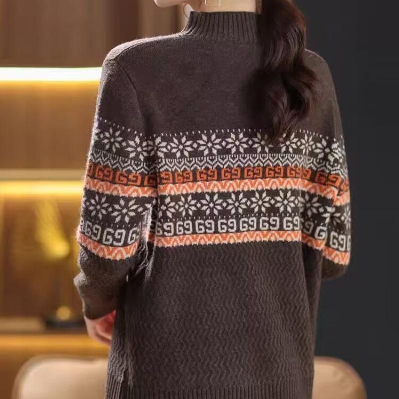 Half Turtleneck Base Shirt for Women's Fashionable Inner Wear Autumn Clothes New Style with Skirt Thick Sweater