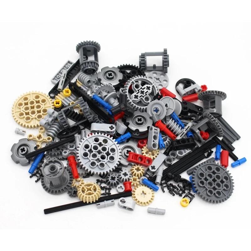MOC Gear Axle Series Bricks Gear Rotating Platform Gear Rack Differential Power-driven Mechanical Technical Part Building Blocks