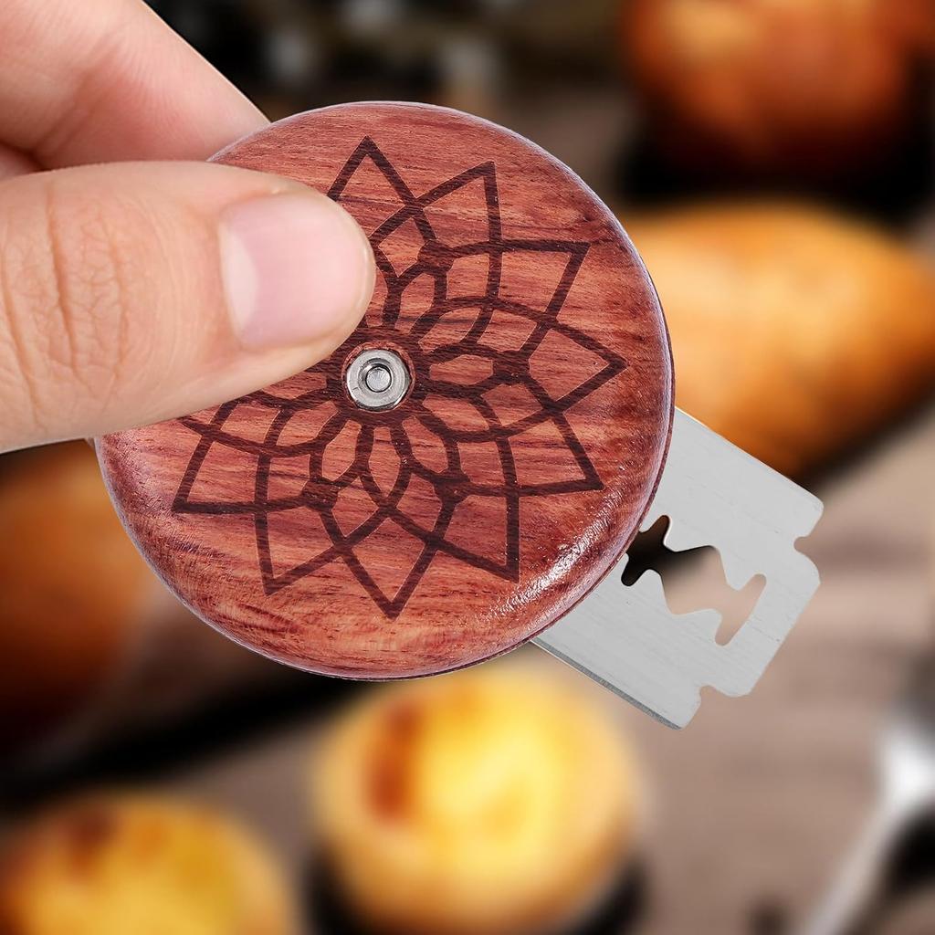 DOITOOL Wooden Bread Lame with 5 Replaceable Razor Blades,Slashing Tool Bread Cutter,BreadSlashing Razor Sour Dough Scoring Tool for Bread Bakers