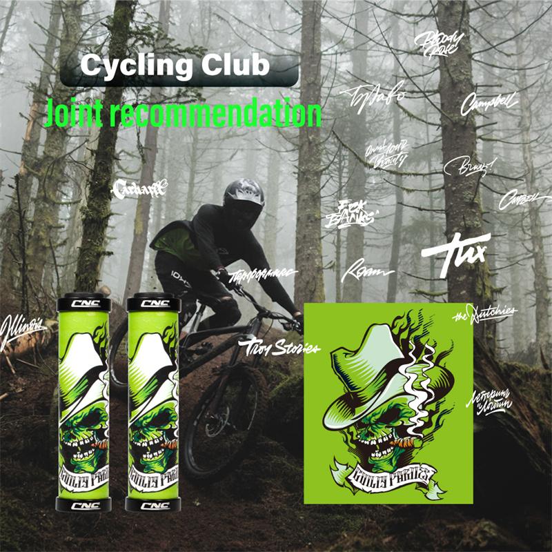 CNC Mountain Bike Grips Silicone Mtb Cuffs Gel Bicycle Handlebar Grip Lock On Cycling Accessories Fit Flat Riser Handle Bars
