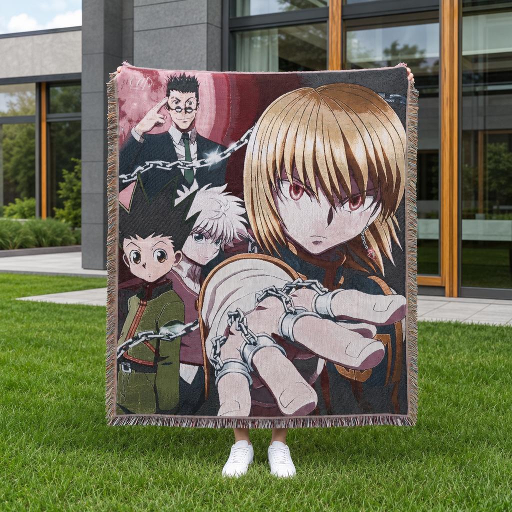 Custom Size Anime Woven Blanket Soft Home Cover Blanket for Couch Bed and Chair