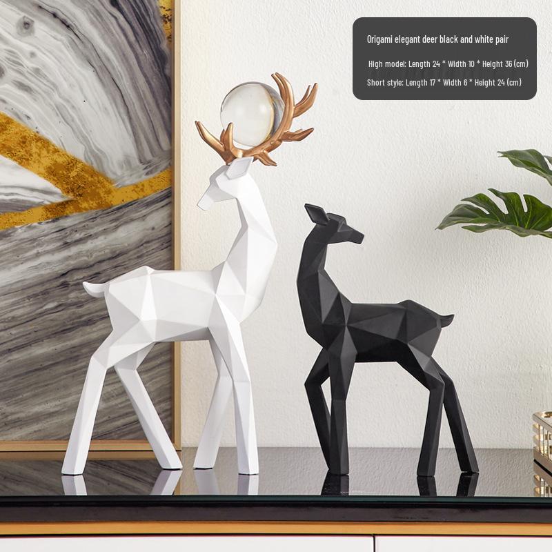 Nordic Style Modern Deer Ornament - Creative Animal Design for Home Decoration and Gifts