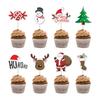 Christmas Theme Cake Topper Set
