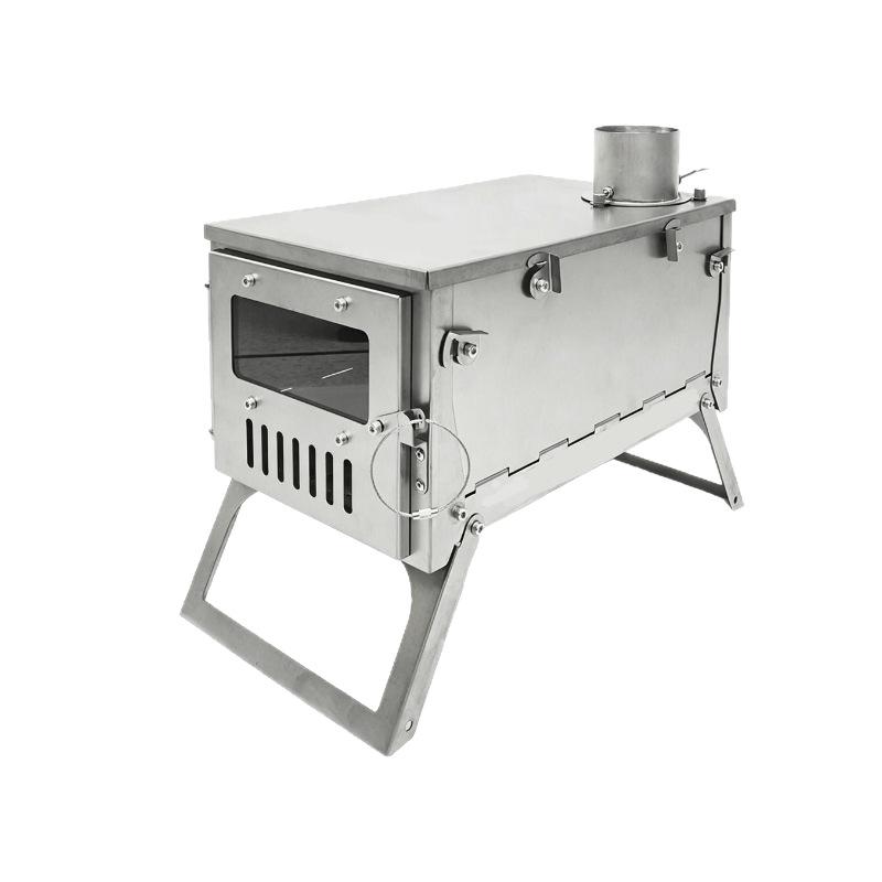 Luogong Spark Stainless Steel Portable Folding Wood Stove with Chimney