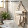 Handmade Woven Tapestry Towel Rack, Wall Hanging Decoration For Home, Hotel, Creative Guesthouse Tissue Storage Rack