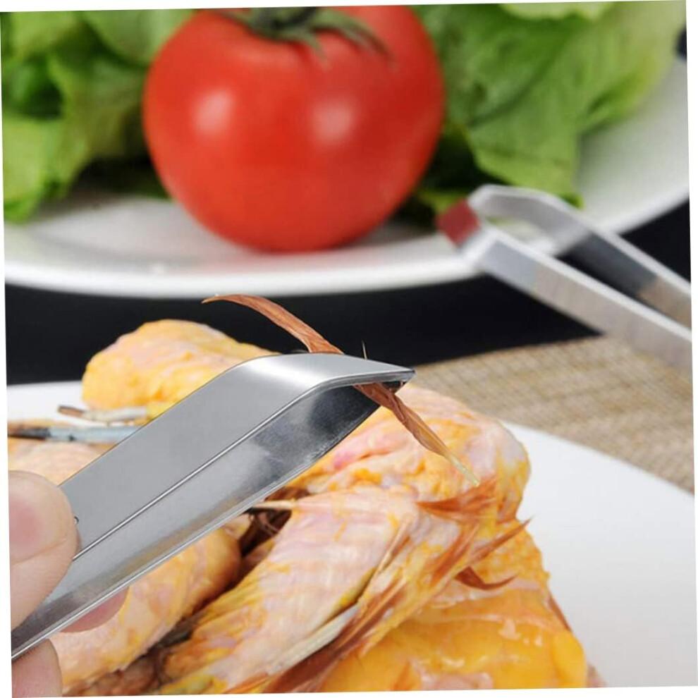 Fischgrätenzange Edelstahl Präzisionsentferner Küchenwerkzeug Set 2 Stück zum Kochen und zur Lebensmittelzubereitung