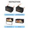 A25F-For Baseball Caps Front-Opening Hat Organizer 2 Pack, Stackable Rigid Clear Window Hat Storage Box