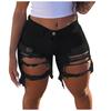 Women Elastic Destroyed Hole Leggings Short Pants Denim Shorts Ripped Jeans