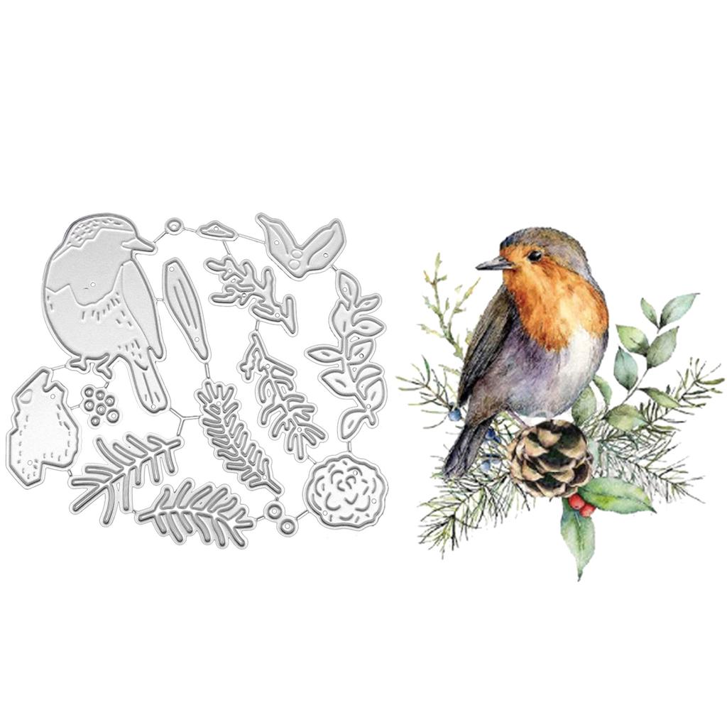 Bird Leaf Metal Cutting Dies Stencils for DIY Scrapbooking Decorative Embossing Paper Cards Template Decor Die Cuts
