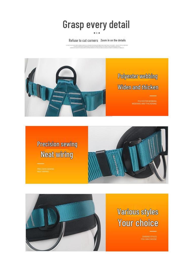 Half-Body Safety Harness for Rock Climbing and Outdoor Rescue