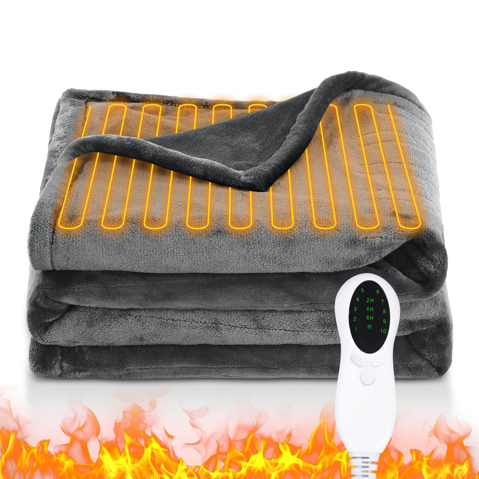 

2024 New Evolution Electric 3 Minute 10 Level Temperature Timer Electric Lap Double No High Performance Constant Energy Electric Energy LED Flannel