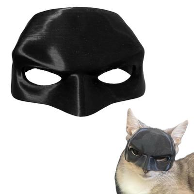Cat Face Cushion Bat Cosplay Hat Spooky Halloween Atmosphere Prop Plastic Black Make-up Half Face Cushion for Party