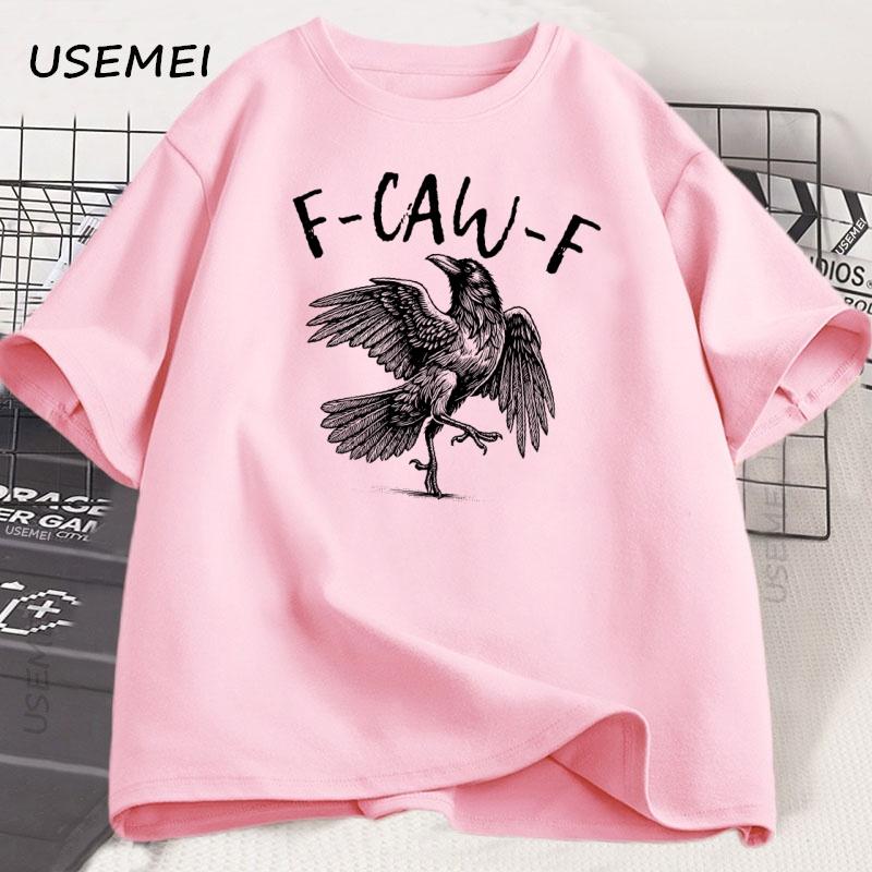 Funny Crow Tshirt Black Raven Lover T Shirt Gothic Short Sleeve Tee Fashion Graphic T Shirts Tops Unisex Clothing Streetwear