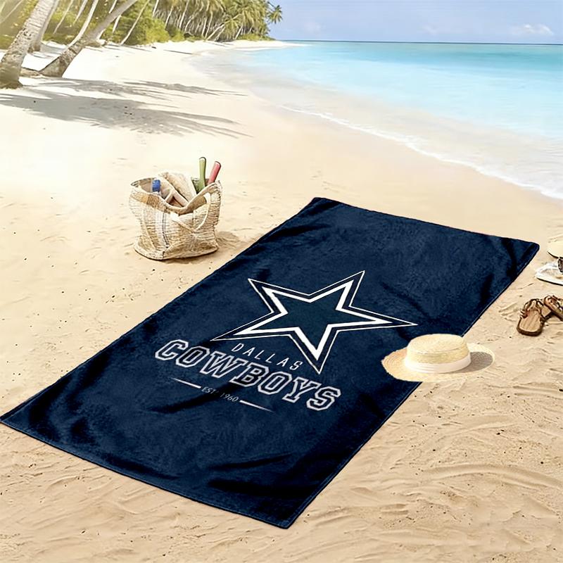 Dallas Cowboys Print Beach Towel, Large Soft Quick Dry Towel for Beach Camping Swimming