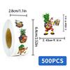 500PCS Beach Pineapple Roll Stickers Notebook Laptop Luggage PVC Refrigerator Word for School Stationery Funny Creative Stickers