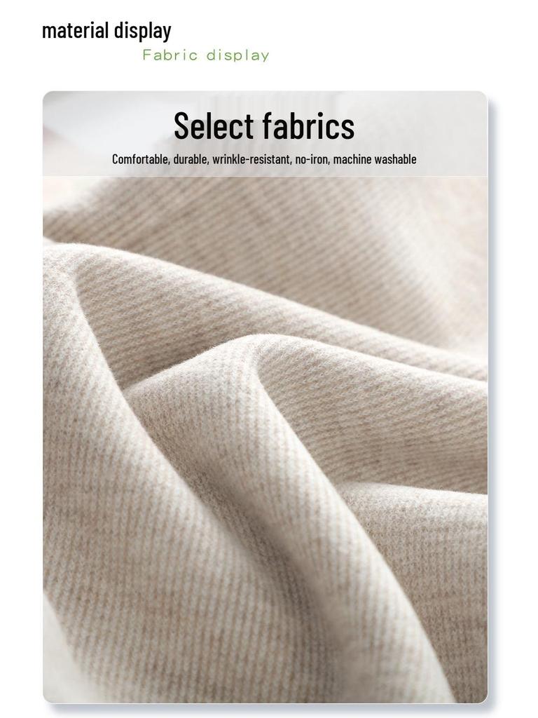 Apricot High-Waisted Slim-Fit Straight-Leg Wool Pants - Women's 2024 Autumn/Winter Casual Style.