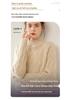 Versatile Women's Cashmere Cable Knit Sweater - Loose Slimming, Half-High Neck, Warm Base Layer