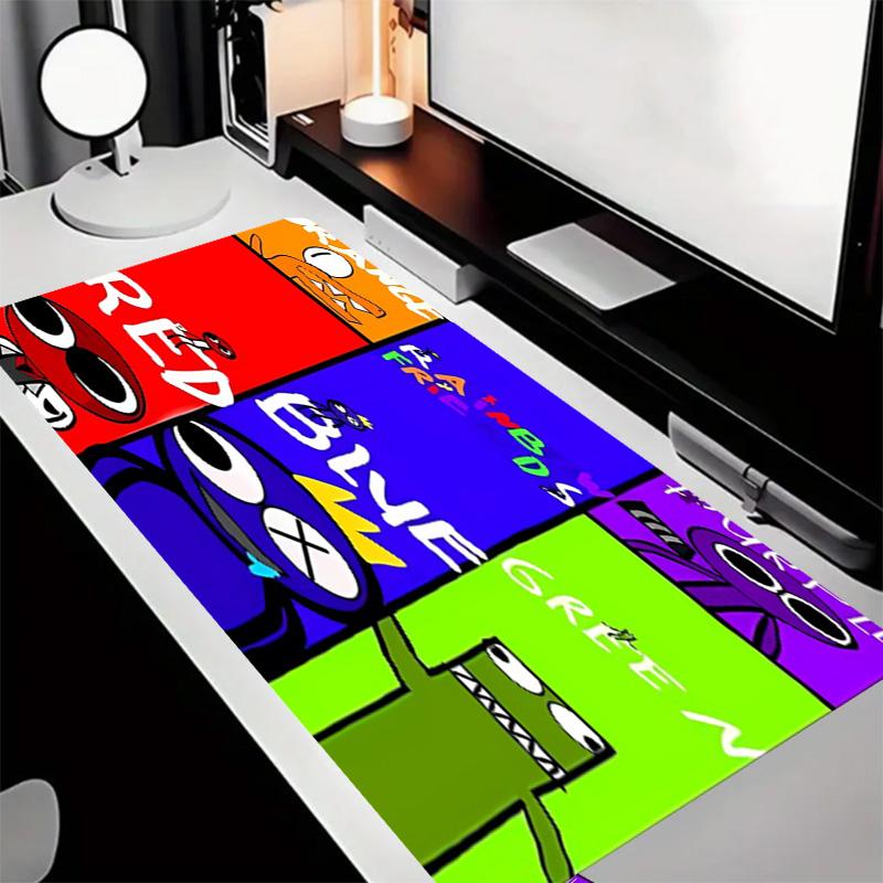 Rainbow Friends1 Theme Premium Non-slip Mouse Pad with Stitched Edges,Durable Rubber Material,for Desktop & Gaming Great Gifts