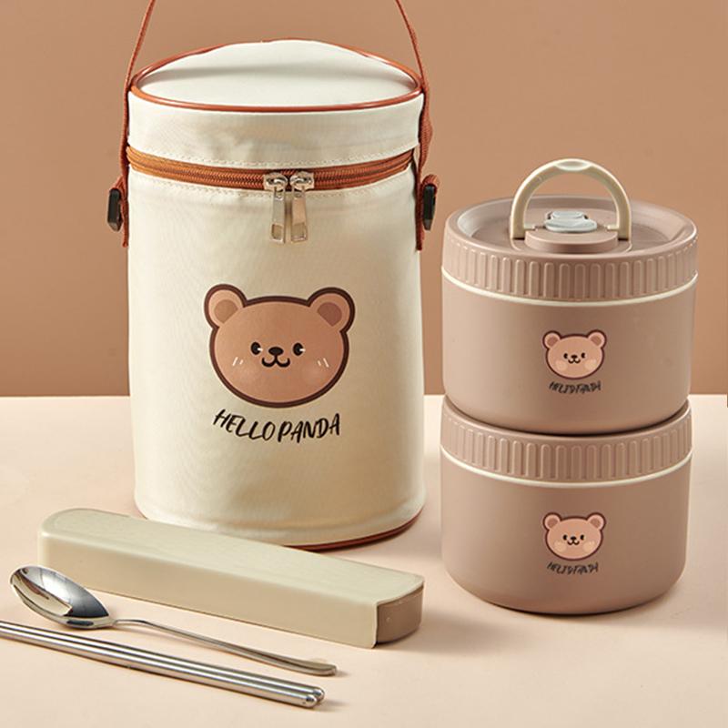 Portable Thermal Lunch Box Insulated 316 Stainless Steel Leak Proof Microwave Safe Bento Box for Salad And Food Storage
