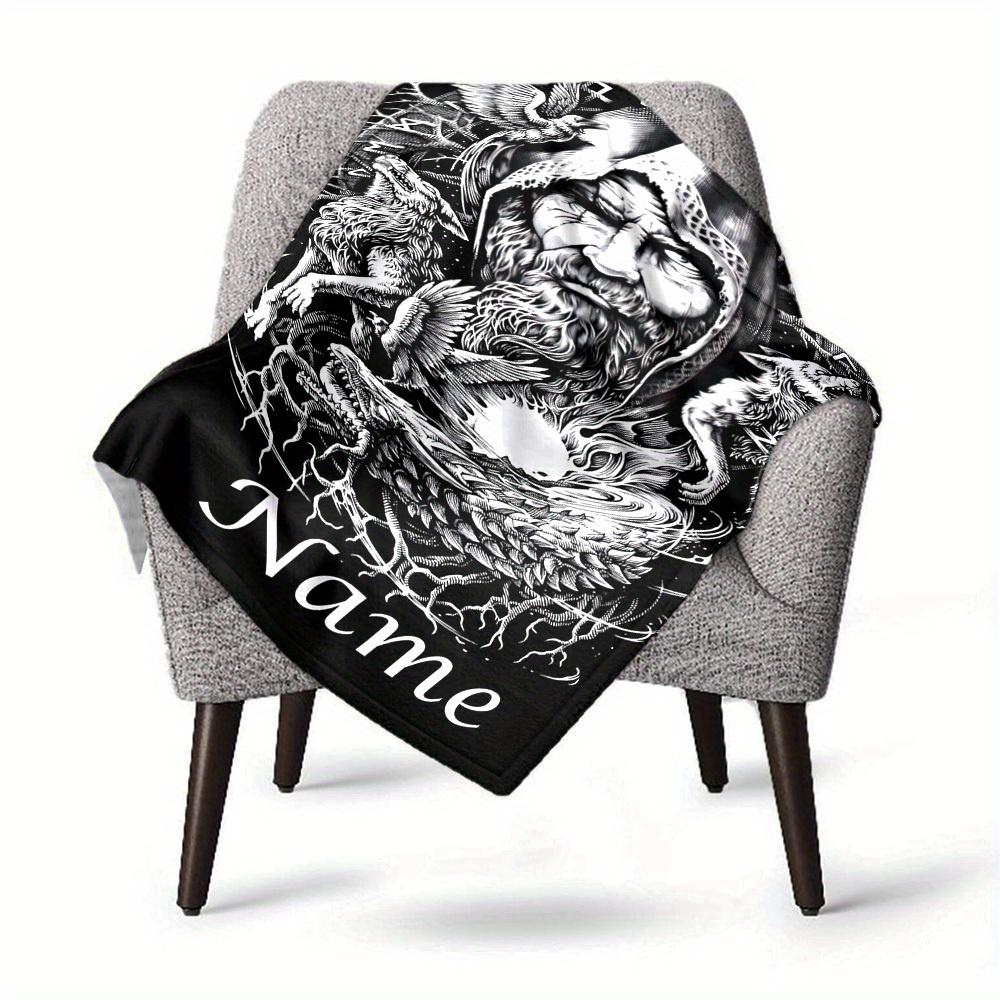 Norse Mythology Odin Home Customization Blankets Comfortable Soft Lightweight Multiseasonal Blanket For Picnics Sofas Offices Beds Living Rooms