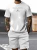 New Men's Summer Casual Mesh T-shirt & Shorts Set