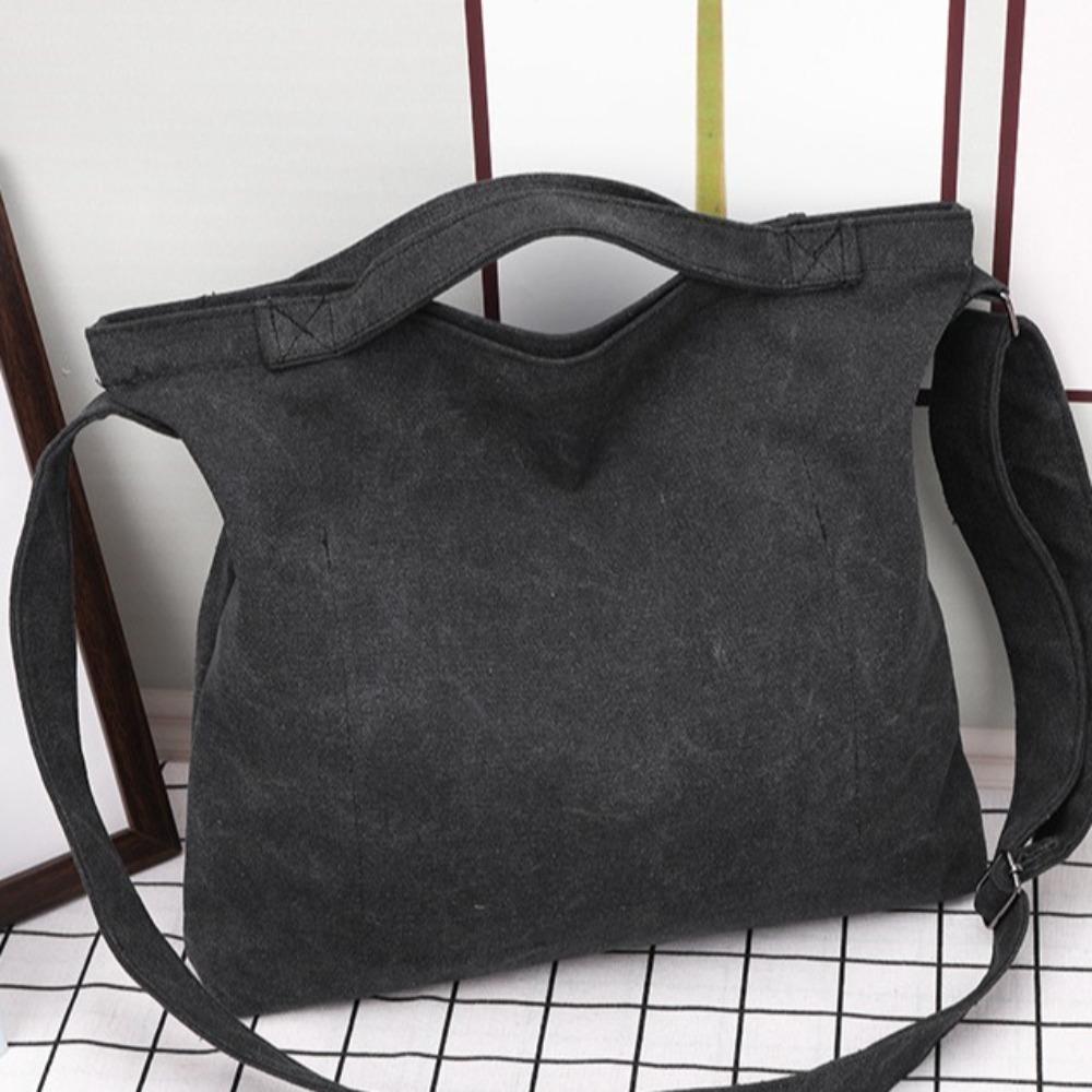 Ins Large Capacity Women Canvas Bag Letter Retro Crossbody Bag Handbags Adjustable Men's Shoulder Bag Men Women