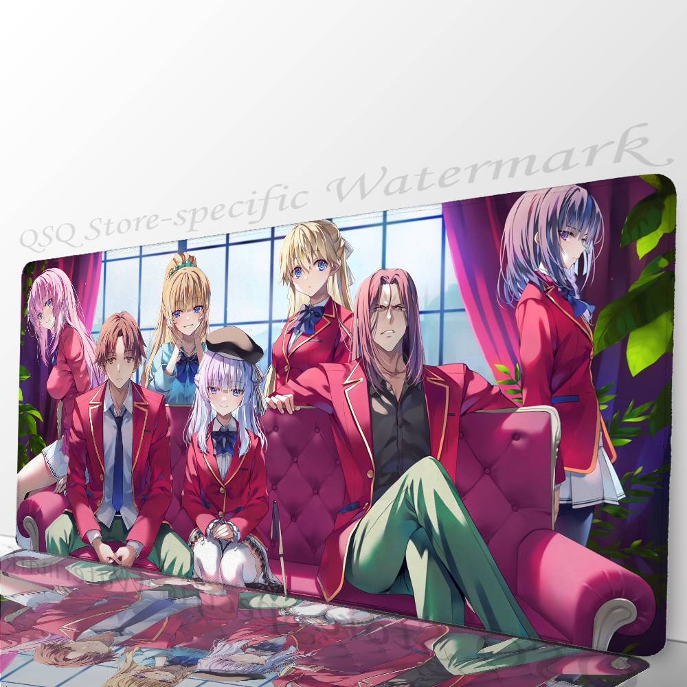 Classroom Of The E-Elite Anime Mousepad Mouse Mat Desk Mat With Pad Gaming Accessories Prime Gaming XXL Keyboard Pad Padding M