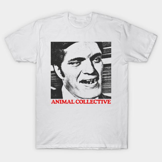 

Men Black Print T-shirt Animal Collective - - Original Fan Art Design No-Cut Transfer Paper Print Cotton Tshirt 4XL білий