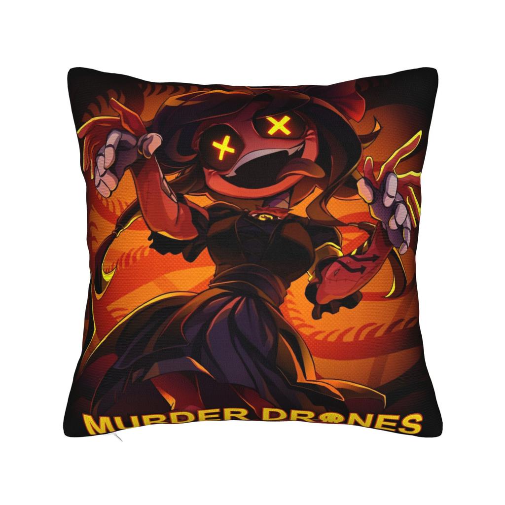 Murder Drones Games Square Pillow Case Cushion Cover Awesome Polyester Decor Pillowcase for Sofa 18