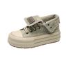 Yuanbo New Autumn Thick-soled Heightening Canvas Shoes Women's 2024 Korean Version Versatile High-top Board Shoes Street Women's Shoes