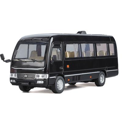 Toyota Coaster Bus Model Araba 1/24 Ölçekli Oyuncak Arabalar Pres Döküm Araç Erkek Çocuk Hediyeleri