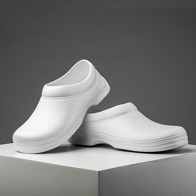 2025 Men's Work Slippers Summer Comfortable Breathable Sandals Chef Kitchen Protection Waterproof Oil-proof Work Shoes Unisex