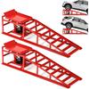 2-Piece Hydraulic Car Ramps, 5T Capacity, Adjustable Height for Home Garage Vehicle Repair and Oil Changes