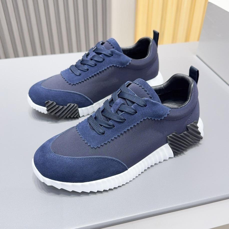 H Fashion Casual Sports Shoes Early Spring Leather Men's and Women's Flat Running Shoes
