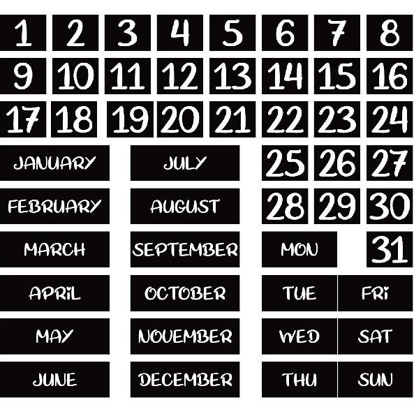 50Pack Magnetic Fridge Calendar - Magnetic Days of The Week and Months Calendar with Dates Indicators for Office and Refrigerator