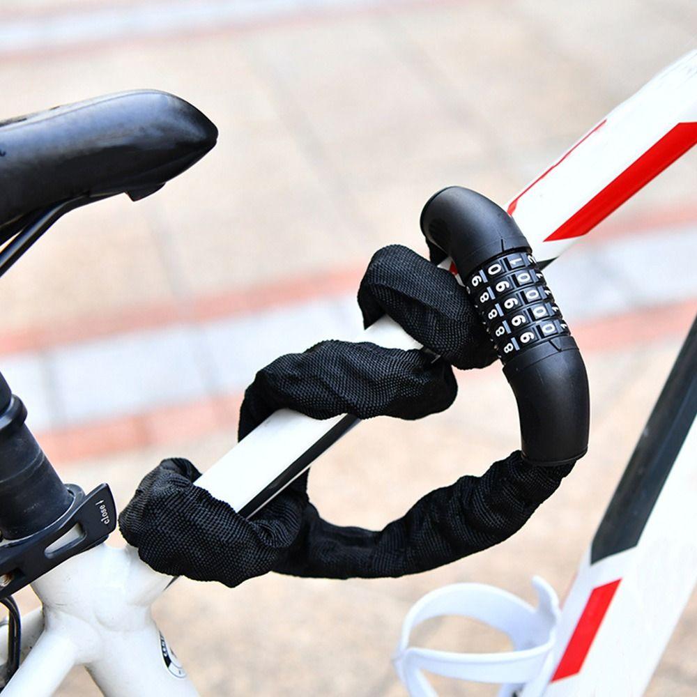 Steel Chain Combination Chain Lock ABS Bicycle Locks Anti-theft Lock Motorcycle Security